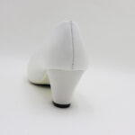 Court Shoe Block Heel Ladies court shoes block heel White