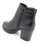 Women Block Heel Ankle Boots Black