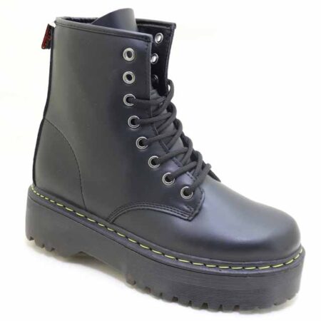 Women's Lace-Up Ankle Boot with Side Zipper