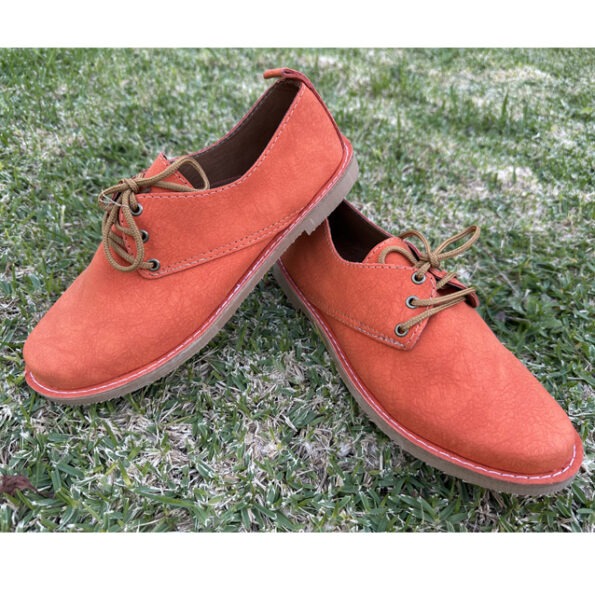 Womens Lace-Up Stitchdown Vellies Orange